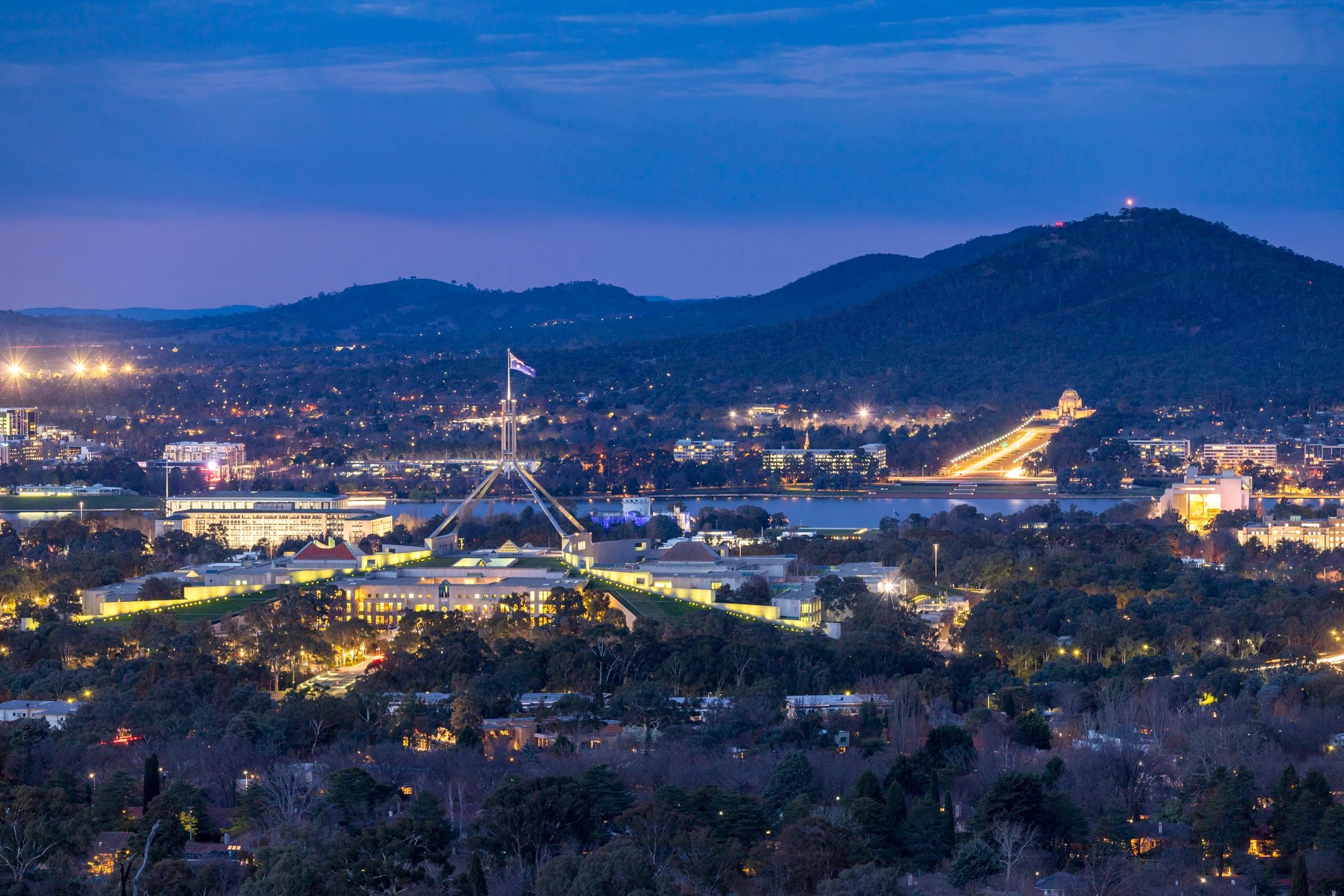 Australian cityscape reflecting national infrastructure and connectivity systems