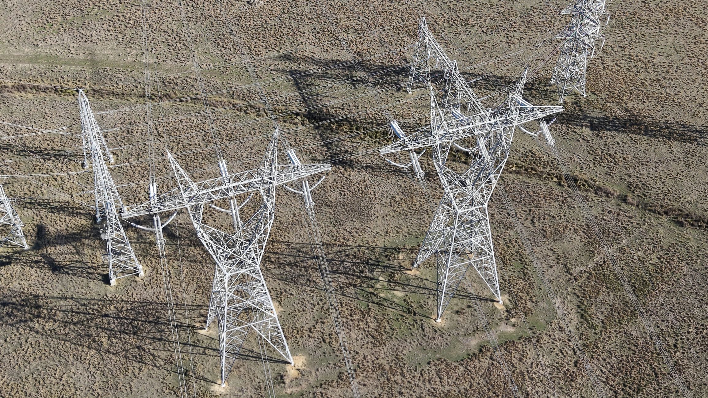 Power transmission infrastructure representing connectivity and resilience analysis